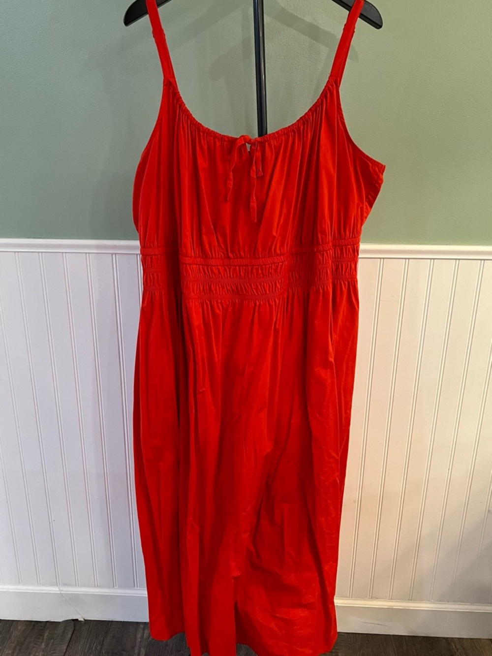 Size 18 Lane Bryant Bright Red Adjustable Thin Strap Dress